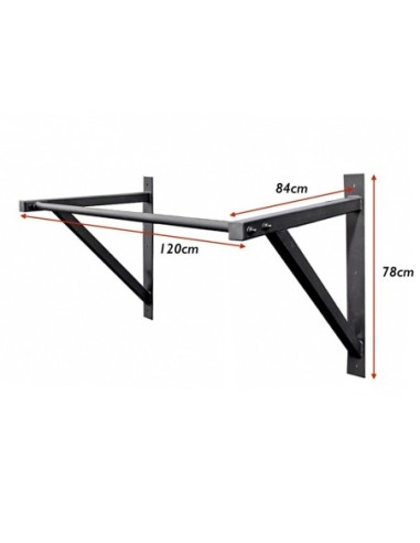 Wide Grip Wall Mounted Pull Up Bar (with installation)