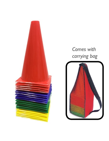 Sports Cones 9"/23cm (Set of 20 in a Bag)