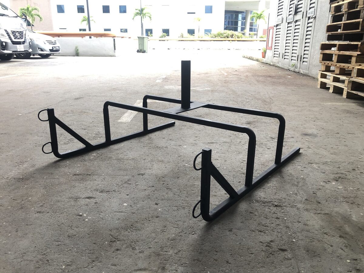 Custom plate-loadable athletics sprint sled for Singapore Athletics