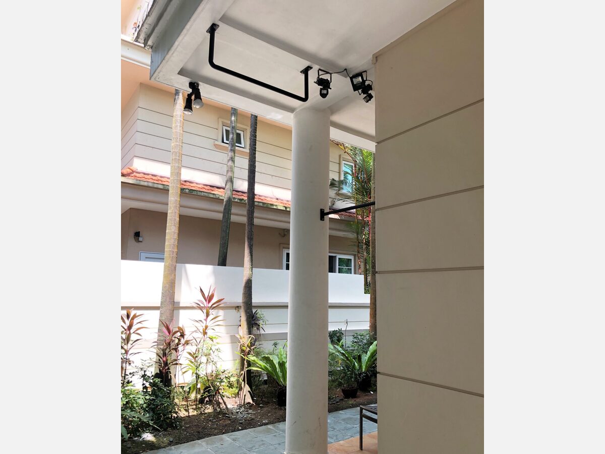 Custom pull-up and suspension training bars installed at a residence
