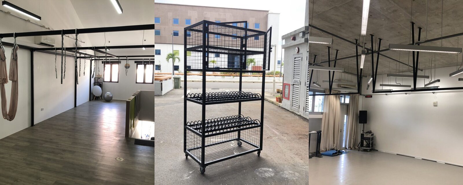 Examples of custom sports and fitness metal fabrication by Apex Sports